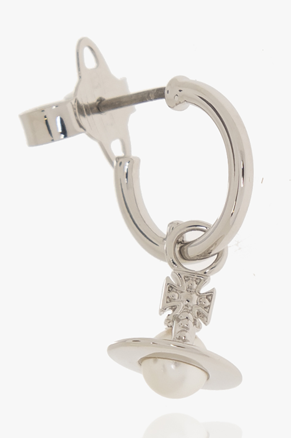 Silver 'Layla' earrings with logo Vivienne Westwood